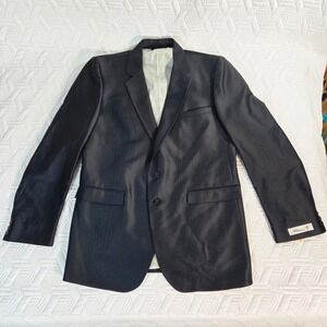 Falcone for Don Mart Blazer Mens 46L Charcoal Grey Pinstripe Excellent Vintage